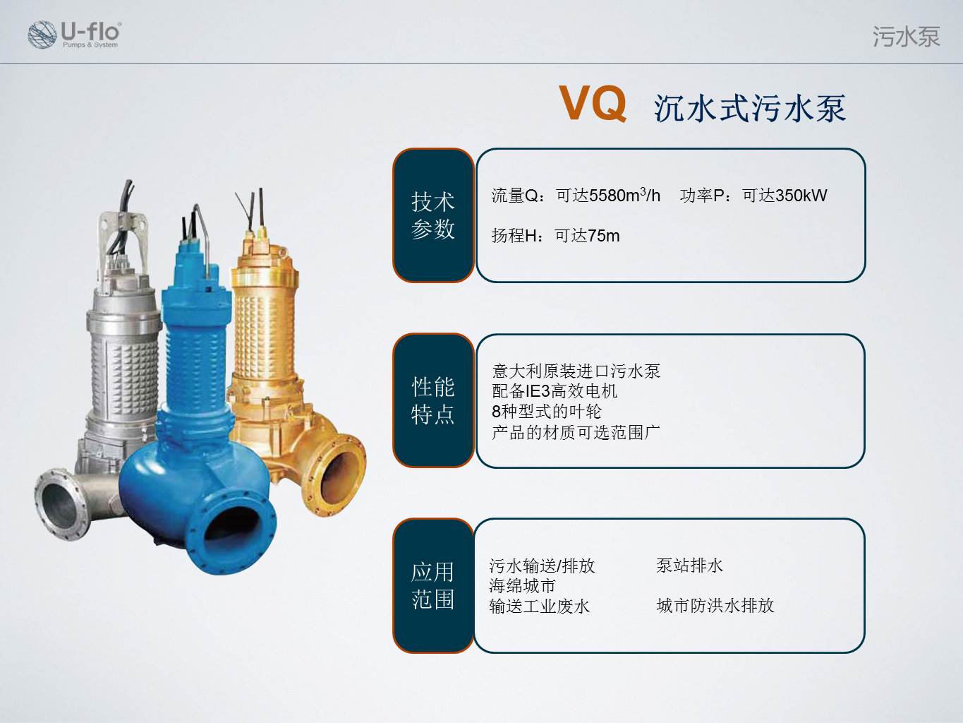 排污泵型号参数