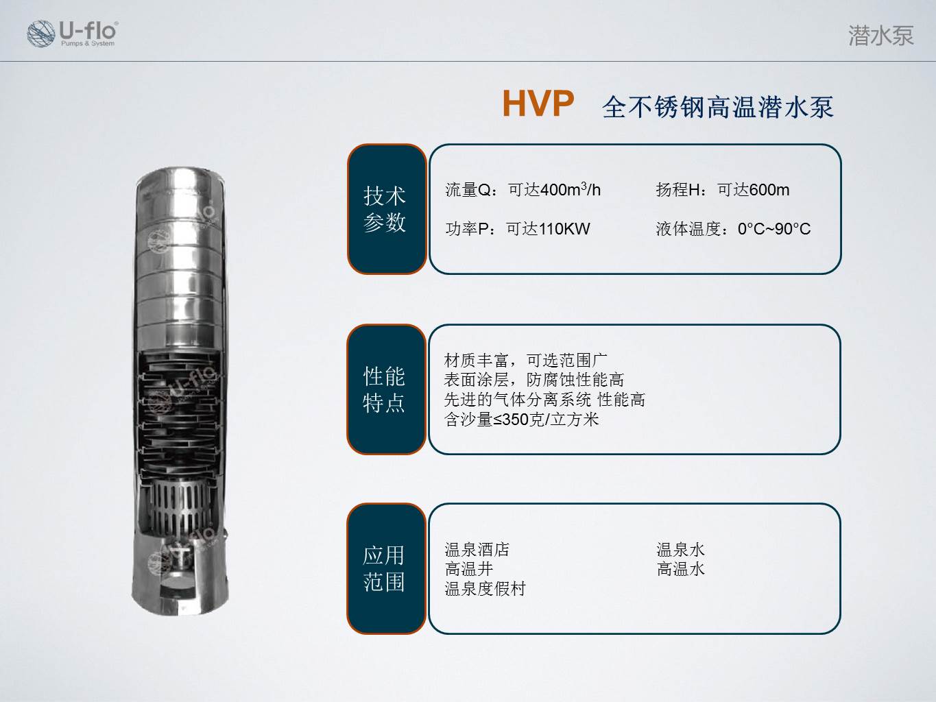 高温热水泵技术参数及性能特点