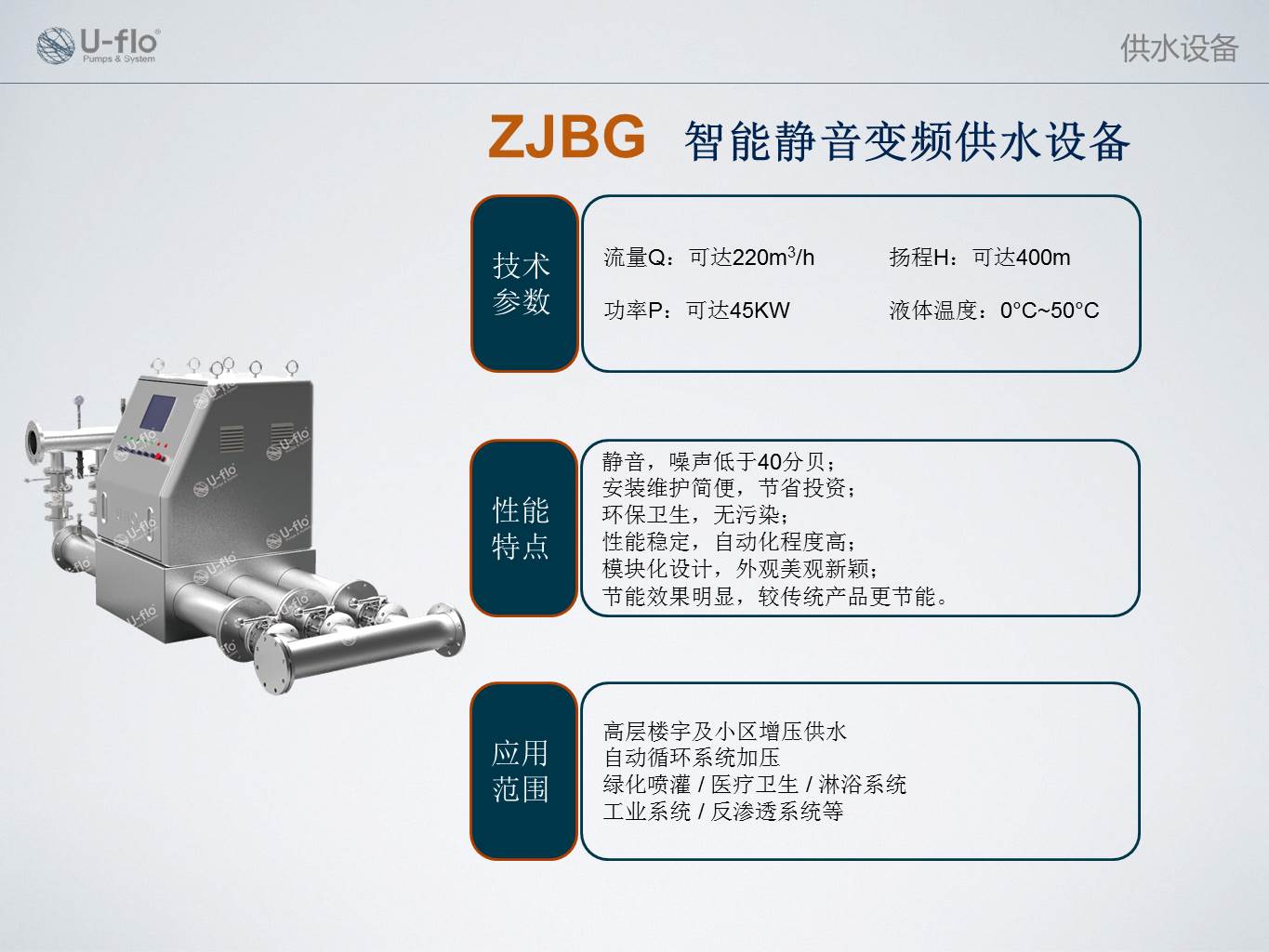 U-flo ZJBG 智能静音变频供水设备